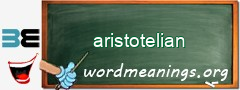 WordMeaning blackboard for aristotelian